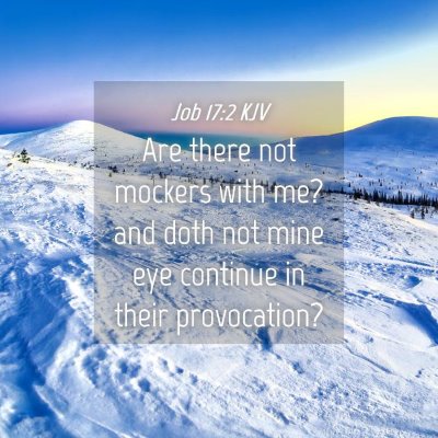 Picture 04 - Job 17:2 KJV - Are there not mockers with me? and doth not mine - Bible Verse Picture