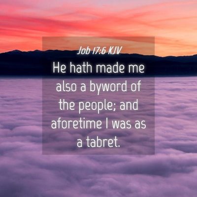 Picture 04 - Job 17:6 KJV - He hath made me also a byword of the people; and - Bible Verse Picture