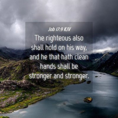 Picture 04 - Job 17:9 KJV - The righteous also shall hold on his way, and he - Bible Verse Picture