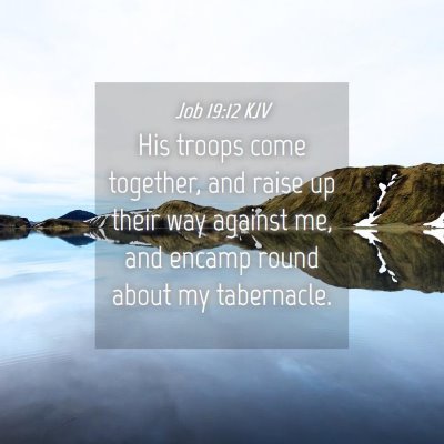 Picture 04 - Job 19:12 KJV - His troops come together, and raise up their way - Bible Verse Picture