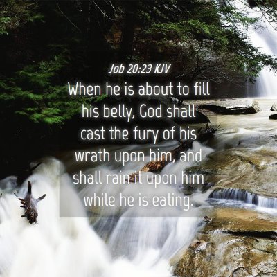 Picture 04 - Job 20:23 KJV - When he is about to fill his belly, God shall - Bible Verse Picture