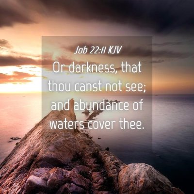 Picture 04 - Job 22:11 KJV - Or darkness, that thou canst not see; and - Bible Verse Picture