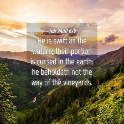 Picture 04 - Job 24:18 KJV - He is swift as the waters; their portion is - Bible Verse Picture