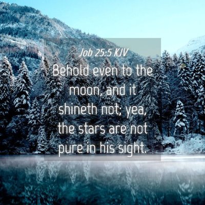 Picture 04 - Job 25:5 KJV - Behold even to the moon, and it shineth not; yea, - Bible Verse Picture