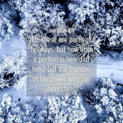 Picture 04 - Job 26:14 KJV - Lo, these are parts of his ways: but how little a - Bible Verse Picture