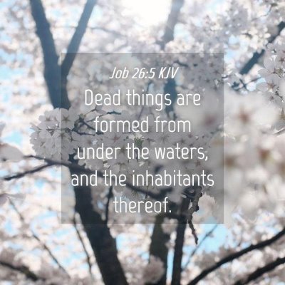 Picture 04 - Job 26:5 KJV - Dead things are formed from under the waters, and - Bible Verse Picture