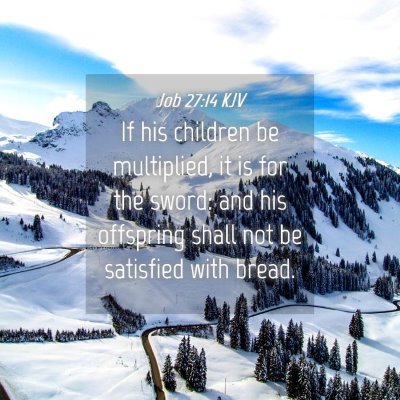 Picture 04 - Job 27:14 KJV - If his children be multiplied, it is for the - Bible Verse Picture