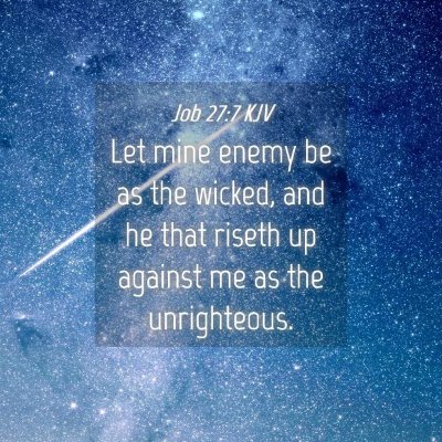 Picture 04 - Job 27:7 KJV - Let mine enemy be as the wicked, and he that - Bible Verse Picture