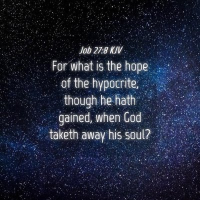 Picture 04 - Job 27:8 KJV - For what is the hope of the hypocrite, though he - Bible Verse Picture