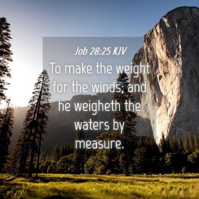 Picture 04 - Job 28:25 KJV - To make the weight for the winds; and he weigheth - Bible Verse Picture