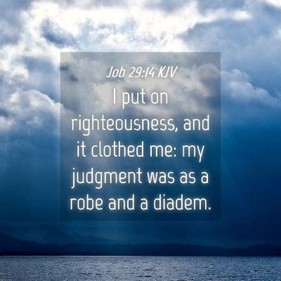 Picture 04 - Job 29:14 KJV - I put on righteousness, and it clothed me: my - Bible Verse Picture