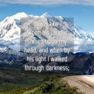 Picture 04 - Job 29:3 KJV - When his candle shined upon my head, and when by - Bible Verse Picture