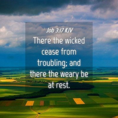 Picture 04 - Job 3:17 KJV - There the wicked cease from troubling; and there - Bible Verse Picture
