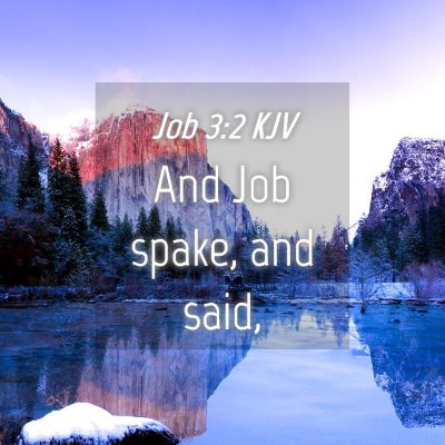 Picture 04 - Job 3:2 KJV - And Job spake, and - Bible Verse Picture