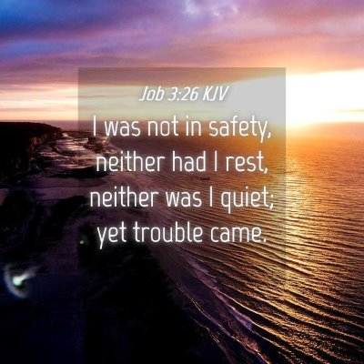Picture 04 - Job 3:26 KJV - I was not in safety, neither had I rest, neither - Bible Verse Picture