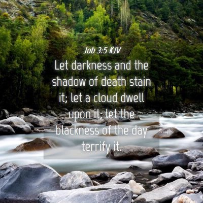 Picture 04 - Job 3:5 KJV - Let darkness and the shadow of death stain it; - Bible Verse Picture
