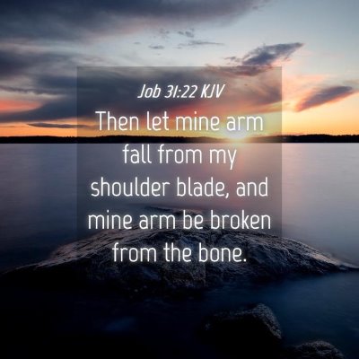 Picture 04 - Job 31:22 KJV - Then let mine arm fall from my shoulder blade, - Bible Verse Picture