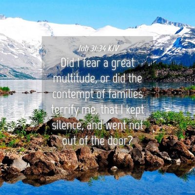 Picture 04 - Job 31:34 KJV - Did I fear a great multitude, or did the contempt - Bible Verse Picture