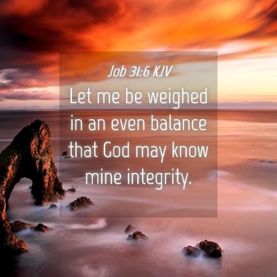 Picture 04 - Job 31:6 KJV - Let me be weighed in an even balance that God may - Bible Verse Picture
