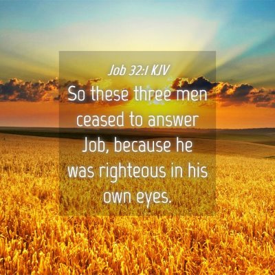 Picture 04 - Job 32:1 KJV - So these three men ceased to answer Job, because - Bible Verse Picture