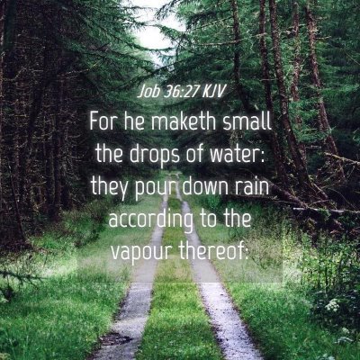 Picture 04 - Job 36:27 KJV - For he maketh small the drops of water: they pour - Bible Verse Picture