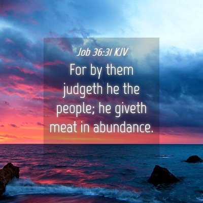 Picture 04 - Job 36:31 KJV - For by them judgeth he the people; he giveth meat - Bible Verse Picture
