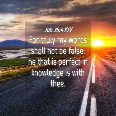 Picture 04 - Job 36:4 KJV - For truly my words shall not be false: he that is - Bible Verse Picture