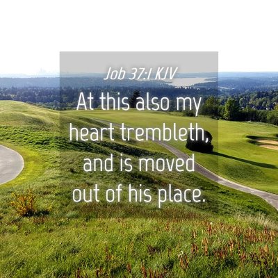 Picture 04 - Job 37:1 KJV - At this also my heart trembleth, and is moved out - Bible Verse Picture