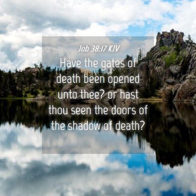 Picture 04 - Job 38:17 KJV - Have the gates of death been opened unto thee? or - Bible Verse Picture