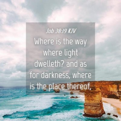 Picture 04 - Job 38:19 KJV - Where is the way where light dwelleth? and as for - Bible Verse Picture