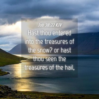 Picture 04 - Job 38:22 KJV - Hast thou entered into the treasures of the snow? - Bible Verse Picture