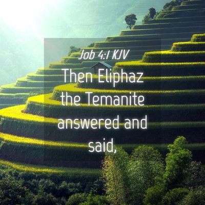 Picture 04 - Job 4:1 KJV - Then Eliphaz the Temanite answered and - Bible Verse Picture