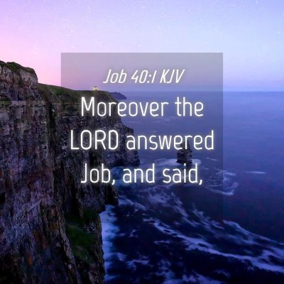 Picture 04 - Job 40:1 KJV - Moreover the LORD answered Job, and - Bible Verse Picture
