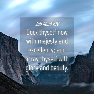 Picture 04 - Job 40:10 KJV - Deck thyself now with majesty and excellency; and - Bible Verse Picture