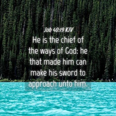 Picture 04 - Job 40:19 KJV - He is the chief of the ways of God: he that made - Bible Verse Picture
