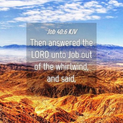 Picture 04 - Job 40:6 KJV - Then answered the LORD unto Job out of the - Bible Verse Picture