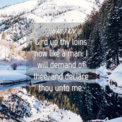 Picture 04 - Job 40:7 KJV - Gird up thy loins now like a man: I will demand - Bible Verse Picture