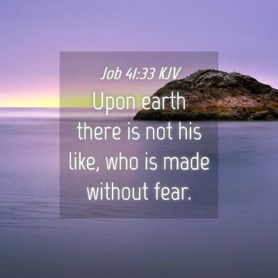 Picture 04 - Job 41:33 KJV - Upon earth there is not his like, who is made - Bible Verse Picture