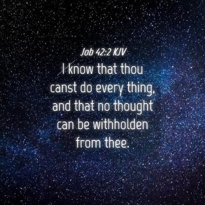 Picture 04 - Job 42:2 KJV - I know that thou canst do every thing, and that - Bible Verse Picture
