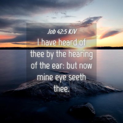Picture 04 - Job 42:5 KJV - I have heard of thee by the hearing of the ear: - Bible Verse Picture