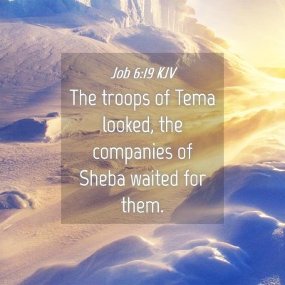 Picture 04 - Job 6:19 KJV - The troops of Tema looked, the companies of Sheba - Bible Verse Picture