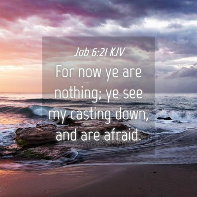 Picture 04 - Job 6:21 KJV - For now ye are nothing; ye see my casting down, - Bible Verse Picture