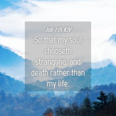 Picture 04 - Job 7:15 KJV - So that my soul chooseth strangling, and death - Bible Verse Picture