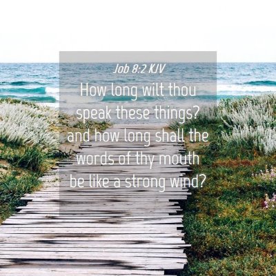 Picture 04 - Job 8:2 KJV - How long wilt thou speak these things? and how - Bible Verse Picture