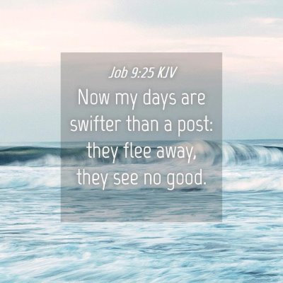 Picture 04 - Job 9:25 KJV - Now my days are swifter than a post: they flee - Bible Verse Picture