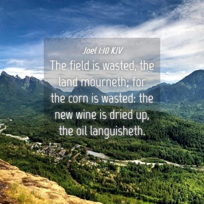 Picture 04 - Joel 1:10 KJV - The field is wasted, the land mourneth; for the - Bible Verse Picture