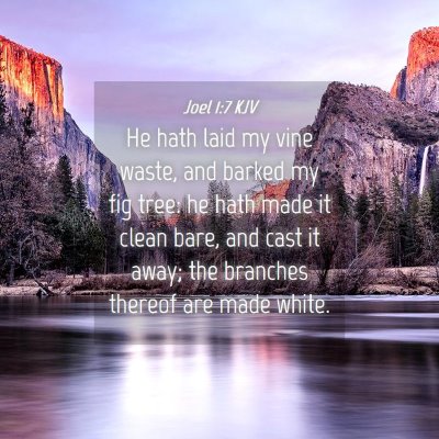 Picture 04 - Joel 1:7 KJV - He hath laid my vine waste, and barked my fig - Bible Verse Picture
