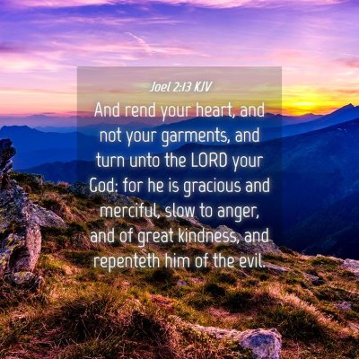 Picture 04 - Joel 2:13 KJV - And rend your heart, and not your garments, and - Bible Verse Picture