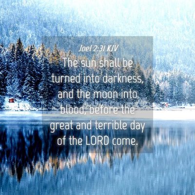Picture 04 - Joel 2:31 KJV - The sun shall be turned into darkness, and the - Bible Verse Picture