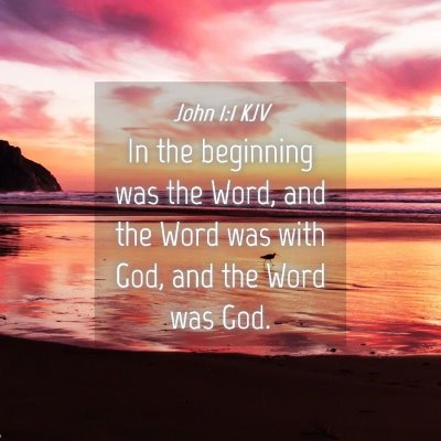 Picture 04 - John 1:1 KJV - In the beginning was the Word, and the Word was - Bible Verse Picture